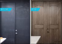 faux finishing doors before and after